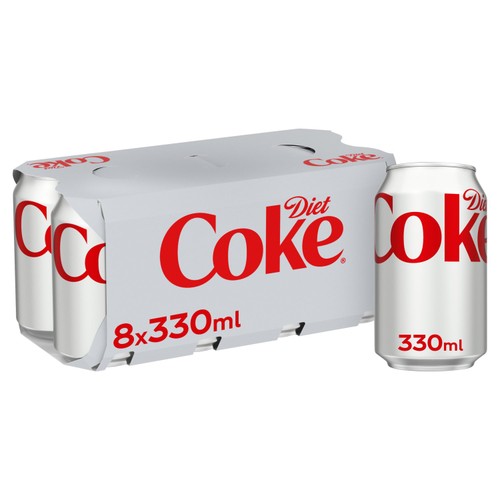 Diet Coke 8 x 330ml (Pack of 2)