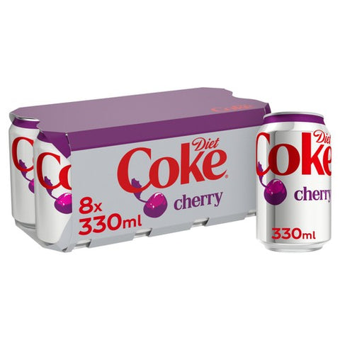 Diet Coke Cherry 8 x 330ml (Pack of 2)