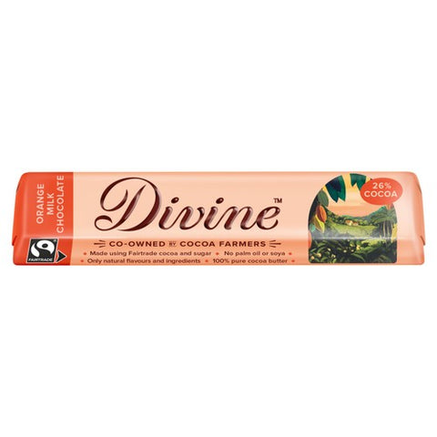 Divine Orange Milk Chocolate 35g (Pack of 3)