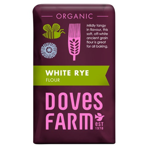 Doves Farm Organic White Rye Flour 1kg (Pack of 2)
