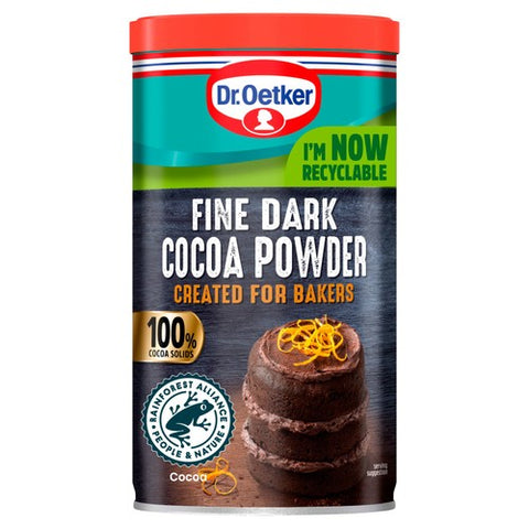Dr. Oetker Fine 100% Dark Cocoa Powder 190g (Pack of 2)