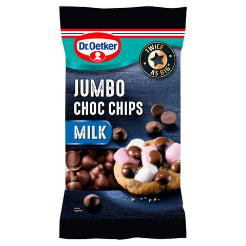 Dr. Oetker Jumbo Milk Chocolate Chips 125g (Pack of 2)
