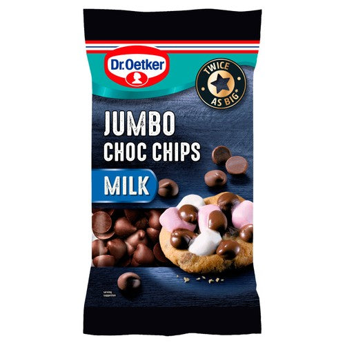 Dr. Oetker Jumbo Milk Chocolate Chips 125g (Pack of 2)