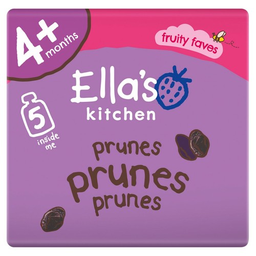 Ella's Kitchen Organic Prunes Pouch Multipack 4m+, 5 x 70g (Pack of 2)