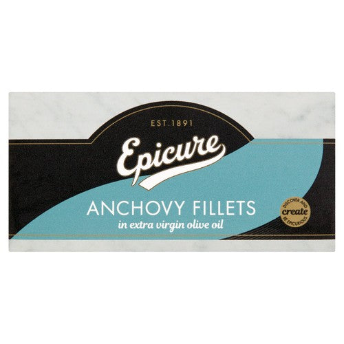 Epicure Anchovy Fillets in Extra Virgin Olive Oil 50g (Pack of 3)