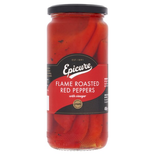 Epicure Roasted Red Peppers 480g (Pack of 3)