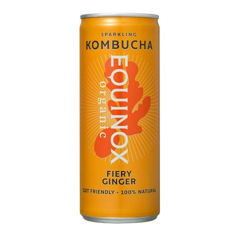 Equinox Organic Fiery Ginger Kombucha 250ml (Pack of 6)