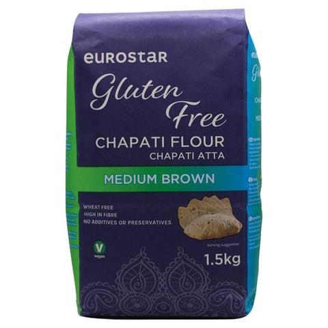 Eurostar Gluten Free Chapati Flour Medium 1.5kg (Pack of 2)