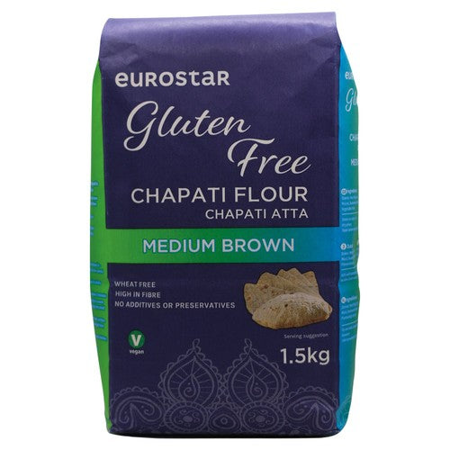 Eurostar Gluten Free Chapati Flour Medium 1.5kg (Pack of 2)