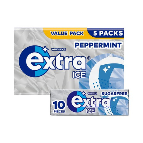 Extra Ice Peppermint Sugarfree Chewing Gum Multipack (Pack of 6)