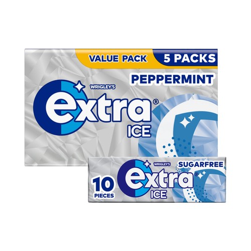 Extra Ice Peppermint Sugarfree Chewing Gum Multipack (Pack of 6)