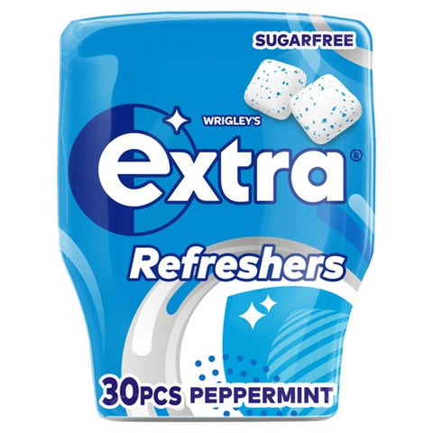 Extra Refreshers Peppermint Sugarfree Chewing Gum Bottle 30 Pieces 67g (Pack 6)