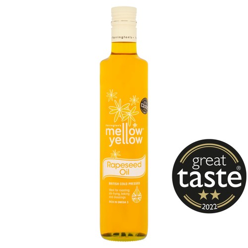 Farringtons Mellow Yellow Cold Pressed Rapeseed Oil 500ml (Pack of 2)
