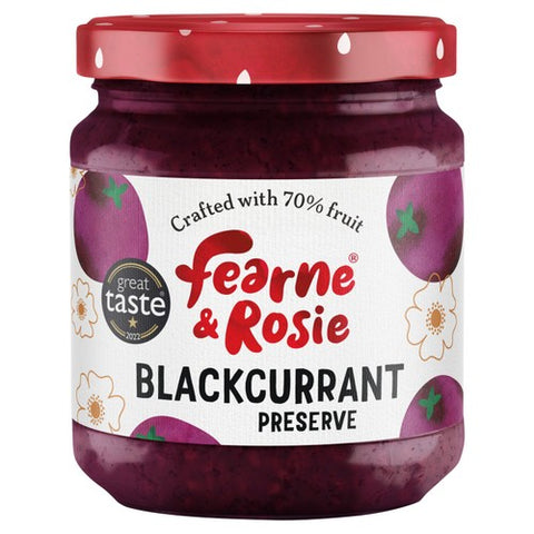 Fearne & Rosie Blackcurrant Jam 70% Fruit 310g (Pack of 2)