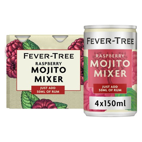 Fever-Tree Raspberry Mojito Cocktail Mixer 4 x 150ml (Pack of 2)