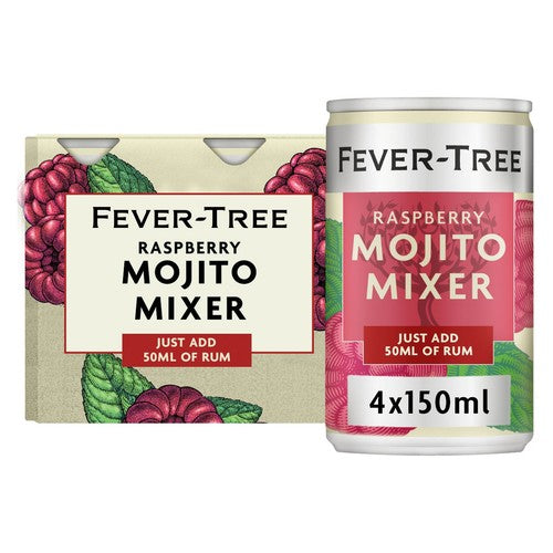 Fever-Tree Raspberry Mojito Cocktail Mixer 4 x 150ml (Pack of 2)
