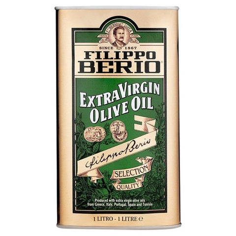 Filippo Berio Tin Extra Virgin Olive Oil 1L (Pack of 2)