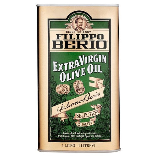 Filippo Berio Tin Extra Virgin Olive Oil 1L (Pack of 2)