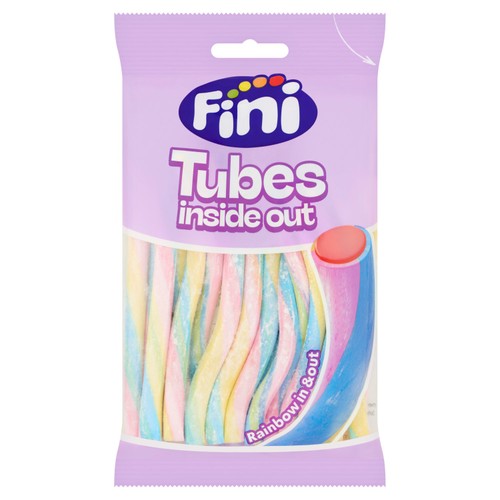 Fini Inside Out Rainbow Fruit Flavoured Candy Tubes 160g (Pack of 6)