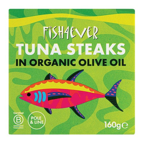 Fish 4 Ever Azores Skipjack Tuna Steaks in Olive Oil 160g (Pack of 3)