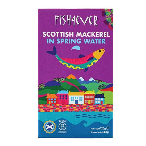 Fish 4 Ever Mackerel in Spring Water 125g (Pack of 3)