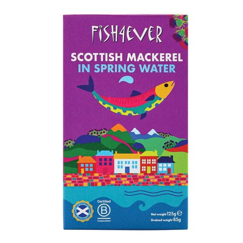 Fish 4 Ever Mackerel in Spring Water 125g (Pack of 3)