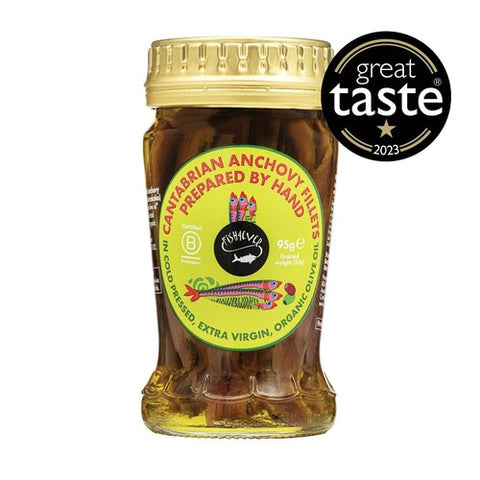 Fish4Ever Anchovy fillets in Extra Virgin Olive Oil 95g (Pack of 3)