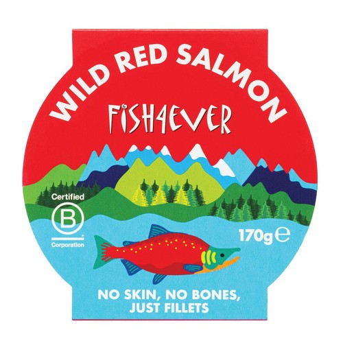 Fish4Ever Wild Pacific Red Salmon filleted 170g (Pack of 3)