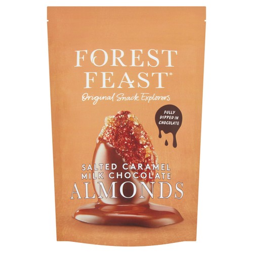 Forest Feast Salted Caramel Milk Chocolate Almonds 120g (Pack of 6)