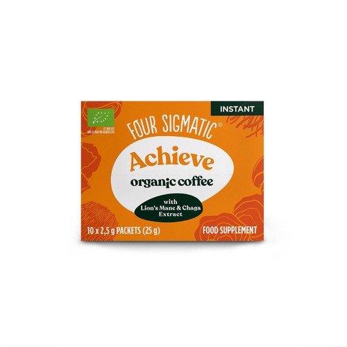 Four Sigmatic Achieve Organic Coffee with Lion's Mane & Chaga 25g (Pack of 2)