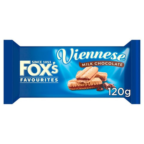 Fox's Biscuits Milk Chocolate Viennese 120g (Pack of 2)