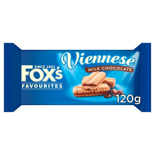 Fox's Biscuits Milk Chocolate Viennese 120g (Pack of 2)