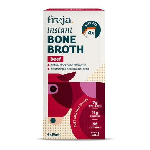 Freja Beef Instant Bone Broth 4 x 15g (Pack of 2)