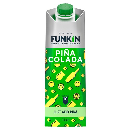 Funkin Pina Colada Cocktail Mixer 1L (Pack of 2)