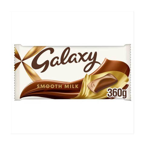 Galaxy Smooth Milk Chocolate Gift Large Sharing Block Bar 360g (Pack of 3)