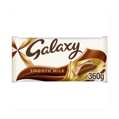 Galaxy Smooth Milk Chocolate Gift Large Sharing Block Bar 360g (Pack of 3)