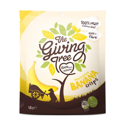 Giving Tree Freeze Dried Banana Crisps 18g (Pack of 2)
