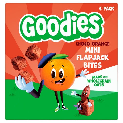 Goodies Chocolate Orange Mini Flapjack Oaty Bar Bites Multipack 4 x 23g (Pack 3)