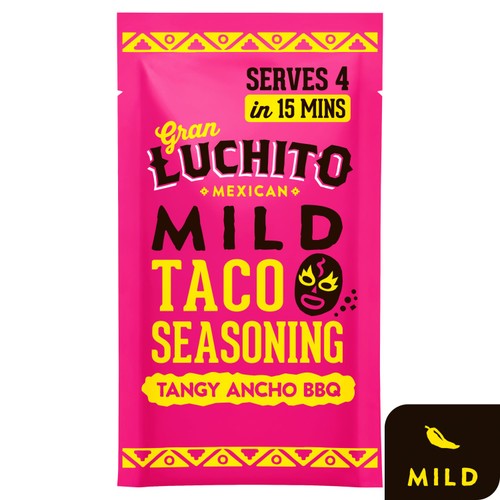 Gran Luchito 'Mild' Ancho BBQ Seasoning Fajita Taco Seasoning Mix 28g (Pack 2)