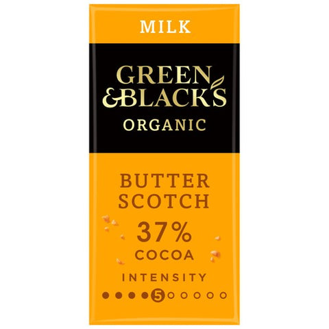 Green & Black's Organic Butterscotch Milk Chocolate Bar 90g (Pack of 3)