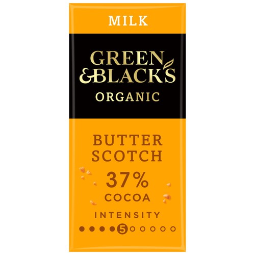 Green & Black's Organic Butterscotch Milk Chocolate Bar 90g (Pack of 3)