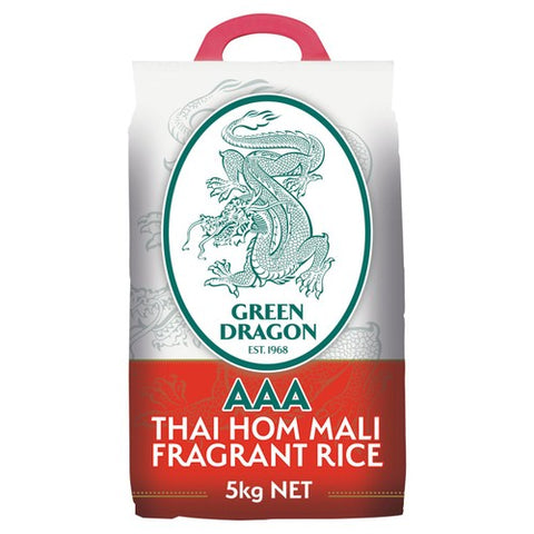Green Dragon Thai Hom Mali Fragrant Jasmine Rice 5kg (Pack of 2)