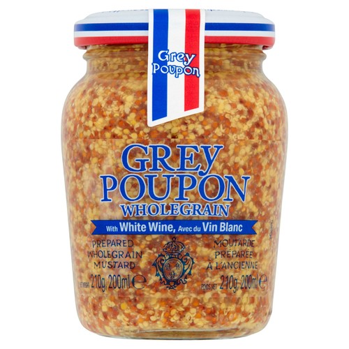 Grey Poupon Wholegrain Mustard 210g (Pack of 2)
