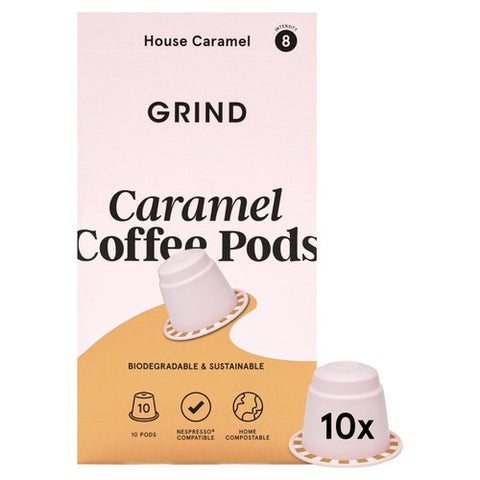 Grind Caramel Coffee Pods, 10 pods per pack (Pack of 3)
