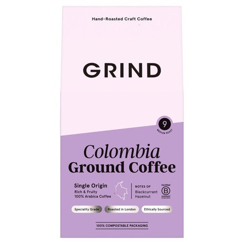 Grind Colombia Single-Origin Ground Coffee 200g (Pack of 2)