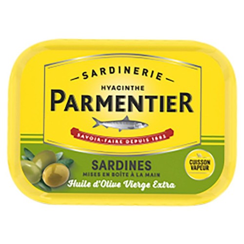 H.Parmentier Sardines Extra Virgin Olive Oil 135g (Pack of 3)