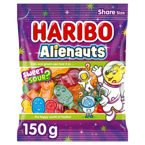 Haribo Alienauts Sweets Sharing Bag 150g (Pack of 6)