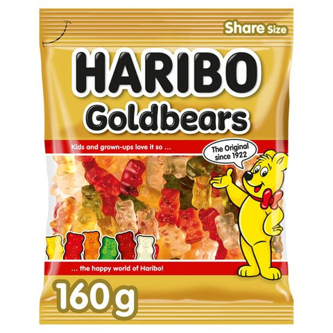 Haribo Goldbears Sweets Sharing Bag 160g (Pack of 6)