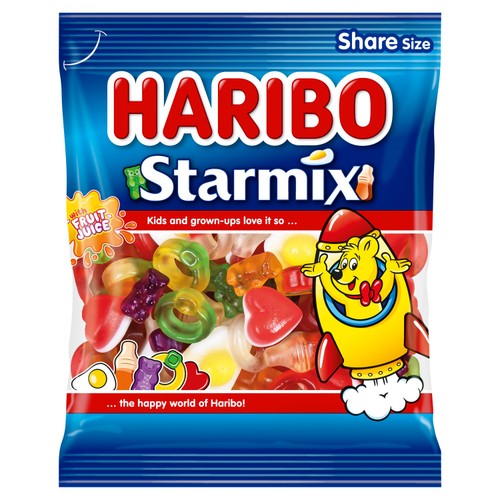 Haribo Starmix Sweets Sharing Bag 160g (Pack of 6)
