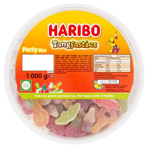 Haribo Tangfastics Sweets Tub 1kg (Pack of 6)